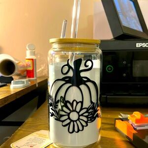 16 oz glass can fall design